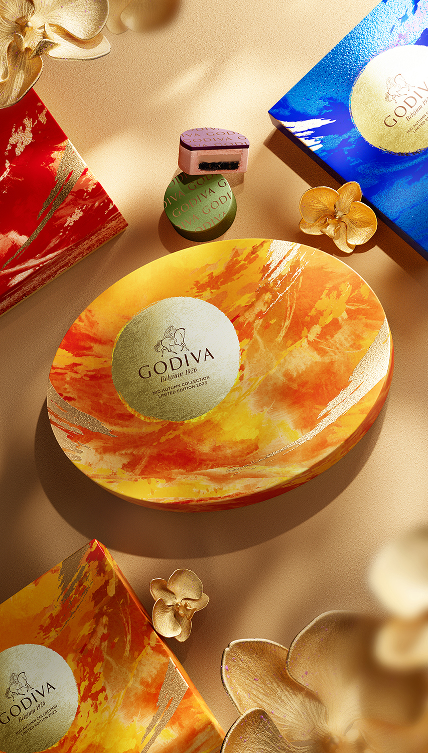 GODIVA歌帝梵2023中秋限量版礼盒包装设计--FoodTalks食品案例库
