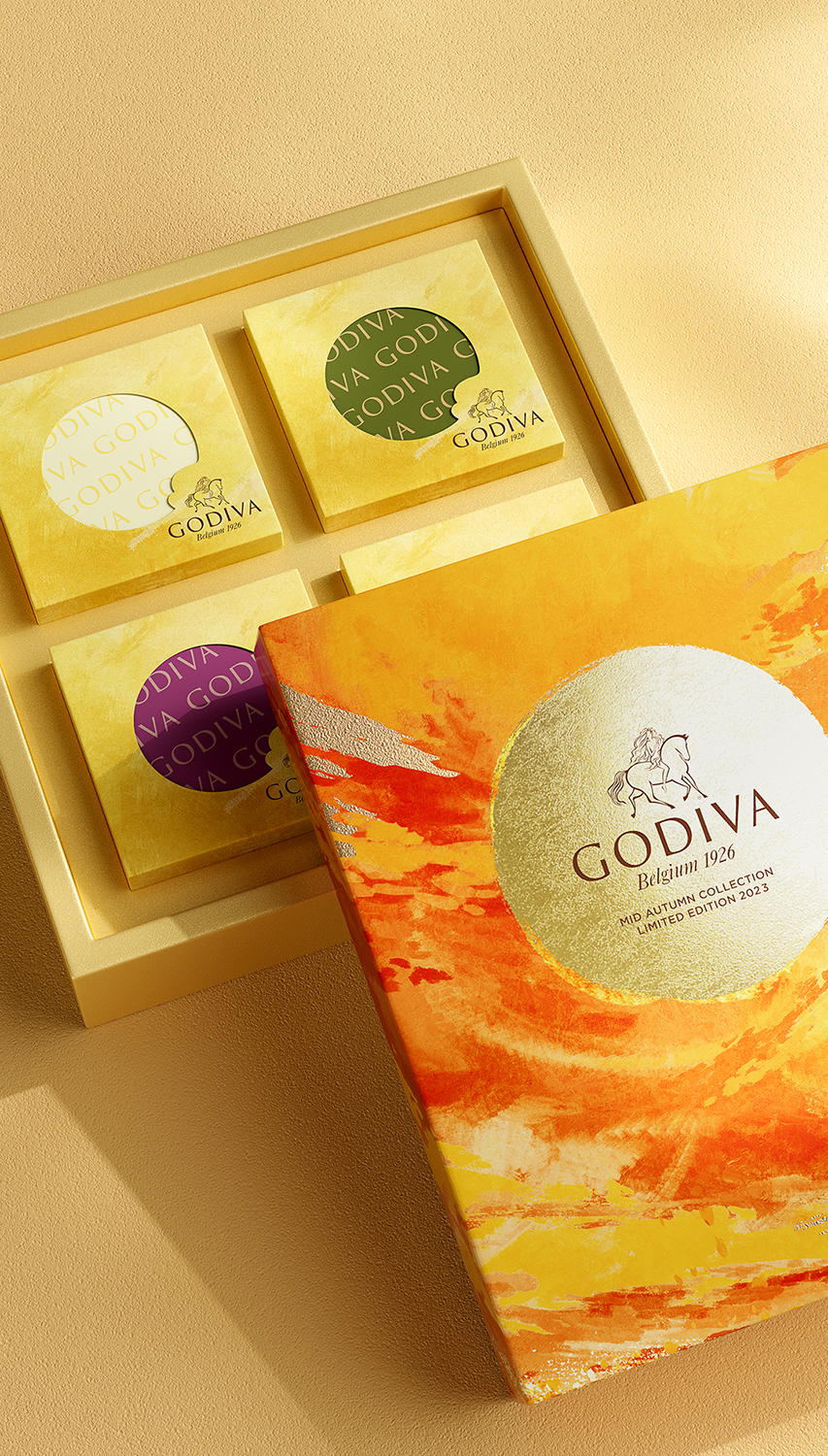 GODIVA歌帝梵2023中秋限量版礼盒包装设计--FoodTalks食品案例库