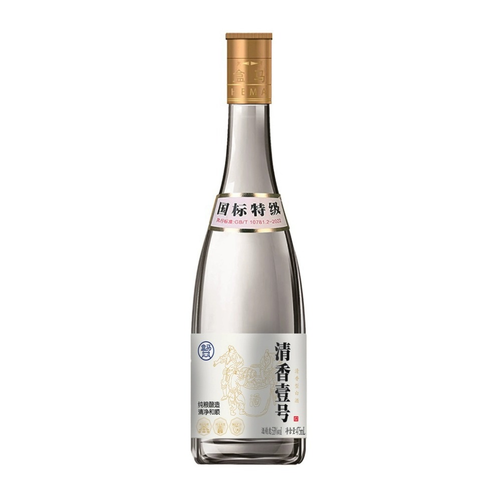 盒马清香壹号清香型白酒53度475mL-盒马-FoodTalks食品产品库