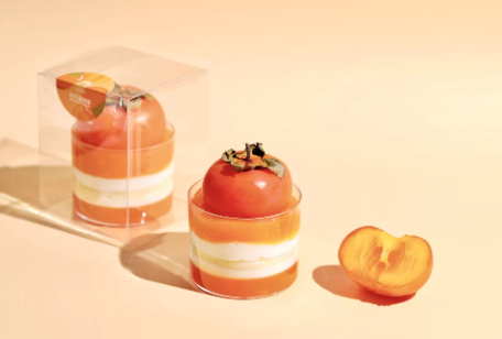 「欢牛蛋糕屋」推出两款新品：0卡糖奶油柿子小蛋糕、柿子蛋糕