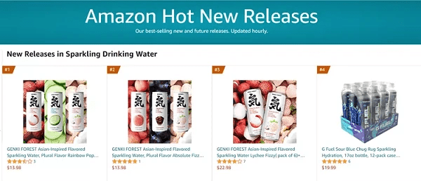 Genki Forest Sweeps the Top Three of 's New Releases in Sparkling  Drinking Water List and Will Further Promote the Process of  Internationalization-FoodTalks全球食品资讯