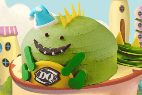 「DQ」推出新品：怪怪龙水蜜桃口味蛋糕冰淇淋