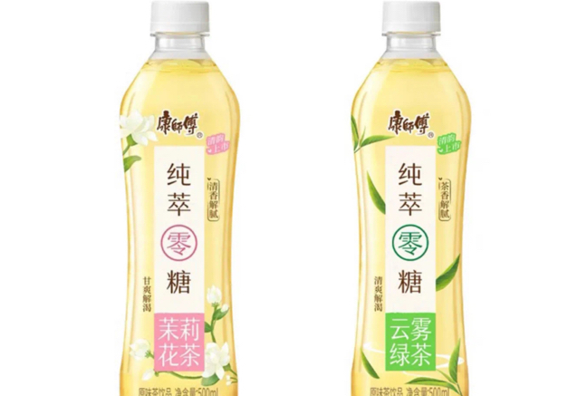 「康师傅」推出纯萃零糖系列新品:云雾绿茶,茉莉花茶,0糖0脂0能量
