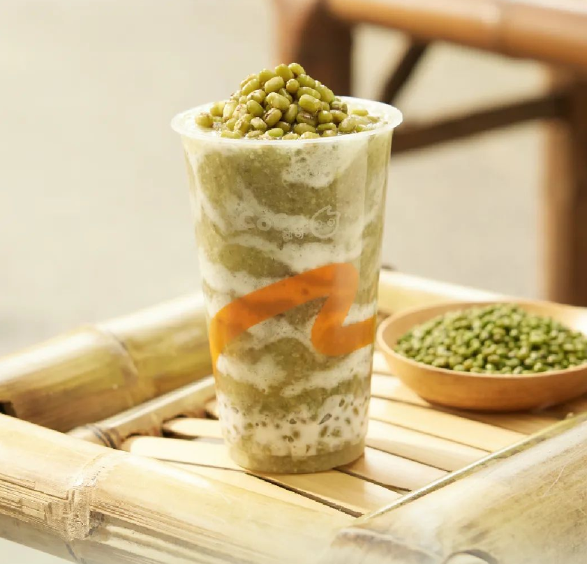 coco都可上新品现煮绿豆冰现煮绿豆牛奶冰现煮生椰绿豆冰入口不腻清爽