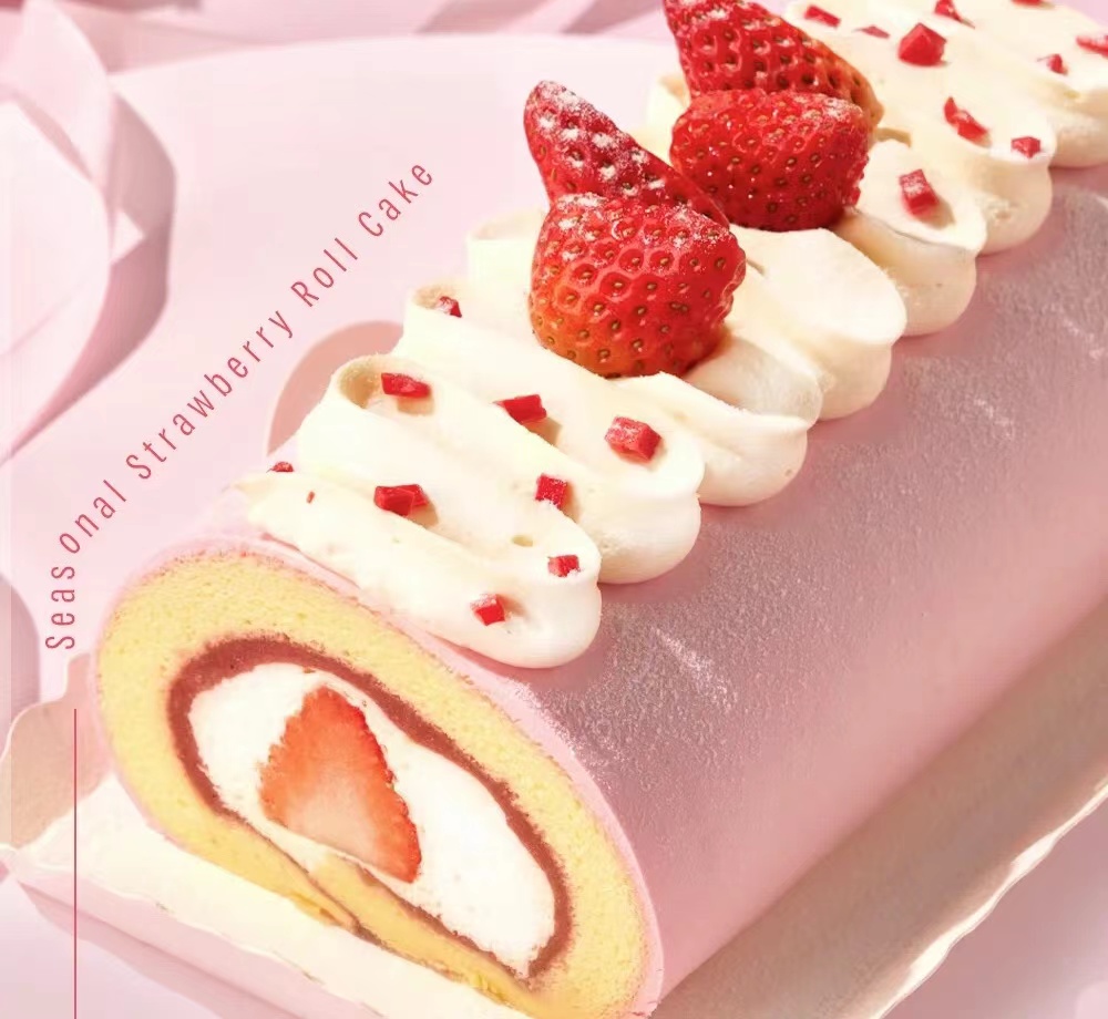 草莓长条瑞士卷