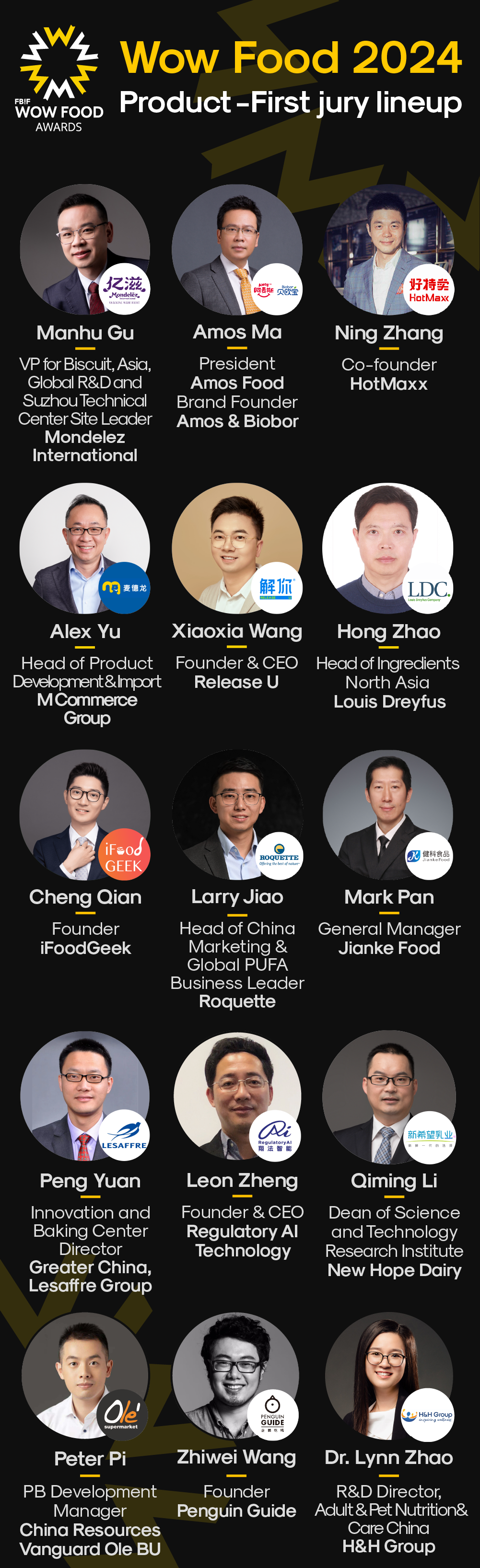 The First Group of Judges are in Place! A Stunning Debut of 28 Top Food