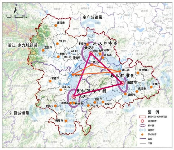 咸宁位于"中三角"地理中心