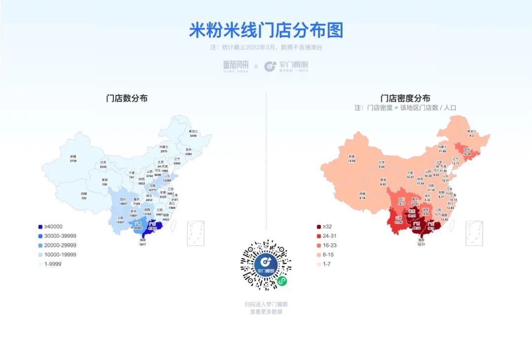 米粉米线类门店分布图