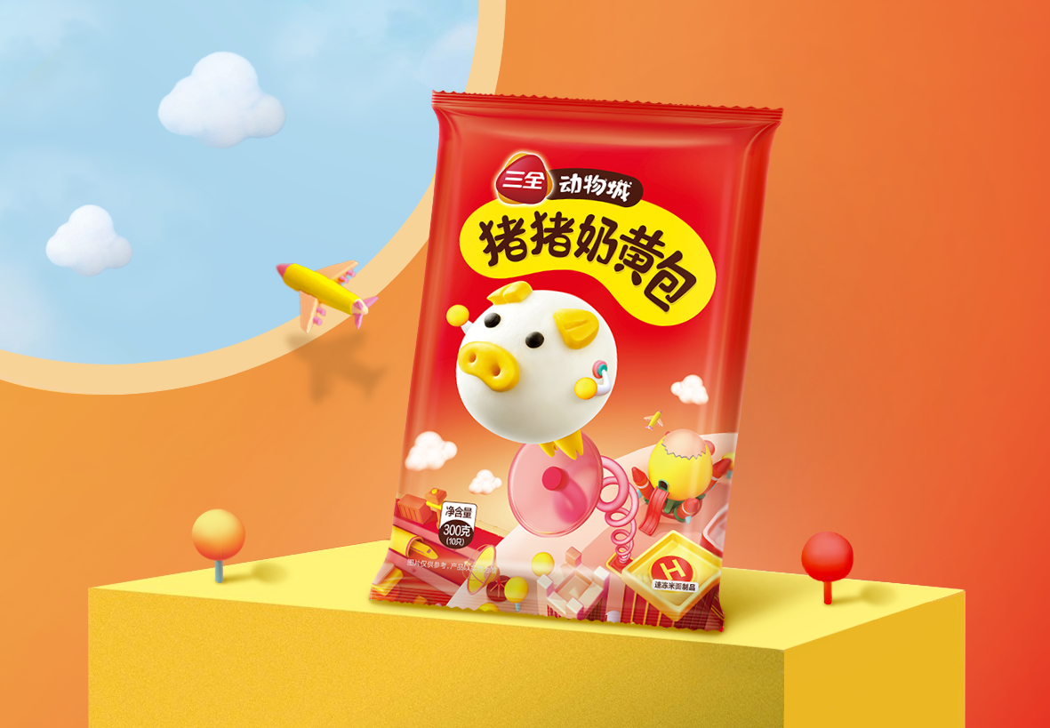 曾章白(厦门)包装设计有限公司提供设计服务——案例:三全xHOWBRAND |三全食品-儿童面点动物城 - FoodTalks食品供需平台