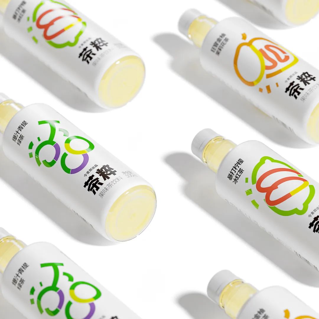 今麦郎果茶新品牌「茶粹」包装，撞色很清新！-FoodTalks