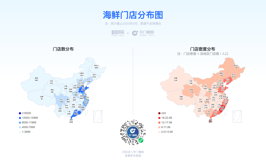 海鲜类门店分布图