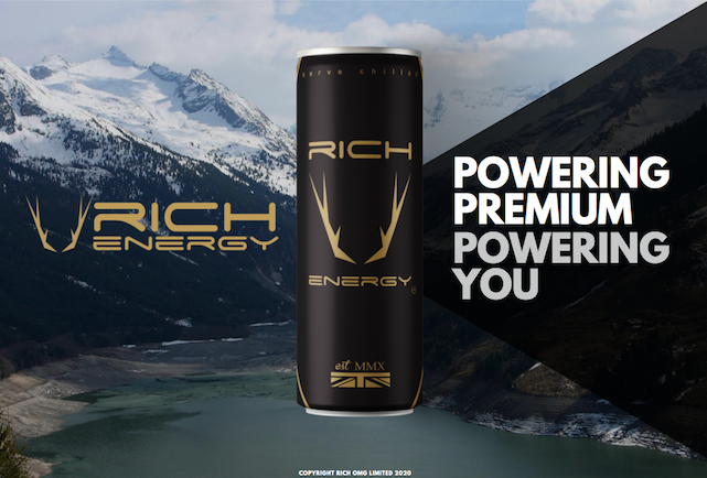 英国进口- rich energy 高端功能饮料领导者能量饮料招商- omg赛车旗