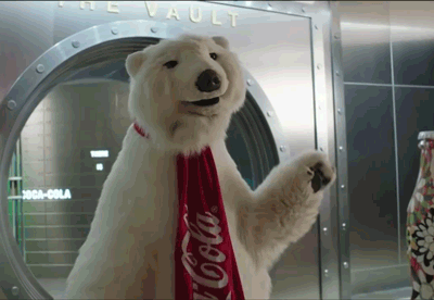 可口可乐经典广告北极熊