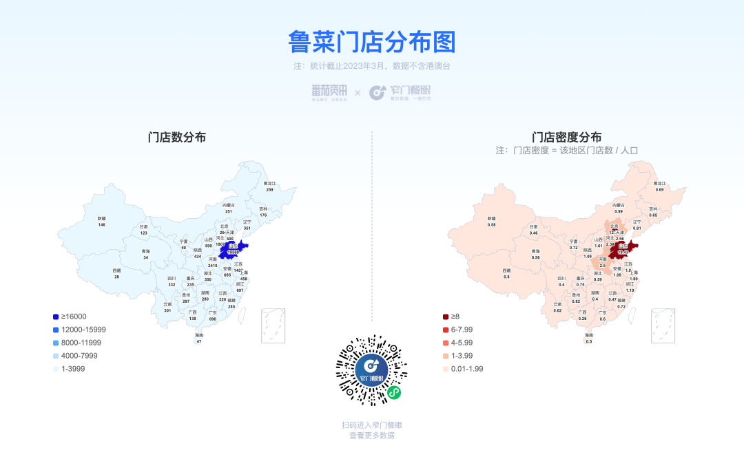 鲁菜门店分布图