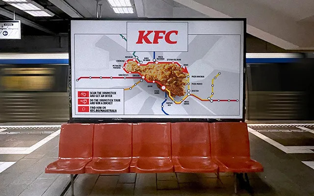 肯德基把炸鸡腿藏进地铁线路图，这支广告太吸睛