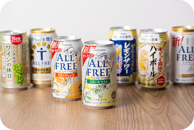 三得利的无酒精饮料，包括柠檬沙瓦、嗨棒等品类