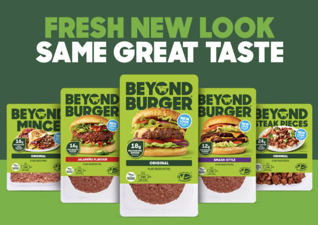 植物肉巨头Beyond Meat在EMEA地区换新包装：用色彩与减塑争夺货架注意力-FoodTalks全球食品资讯