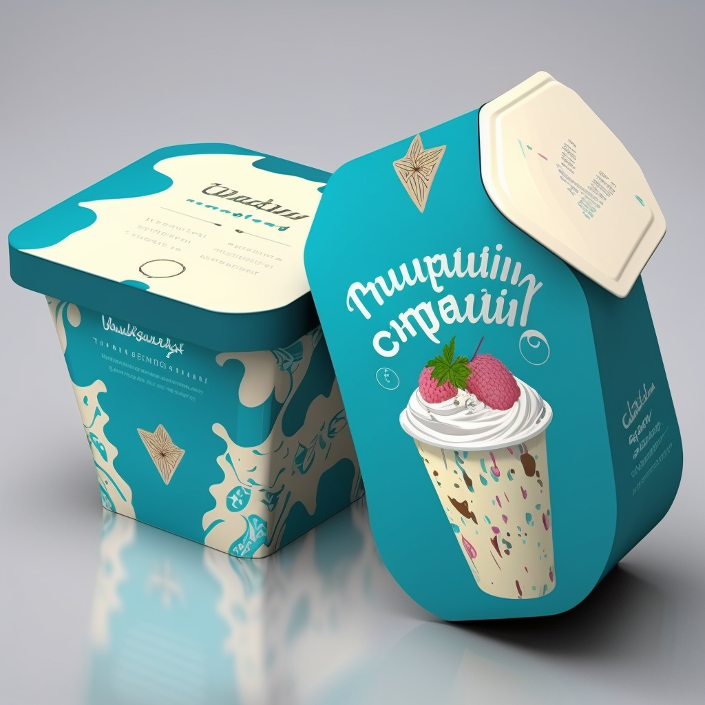 Midjourney设计的酸奶包装