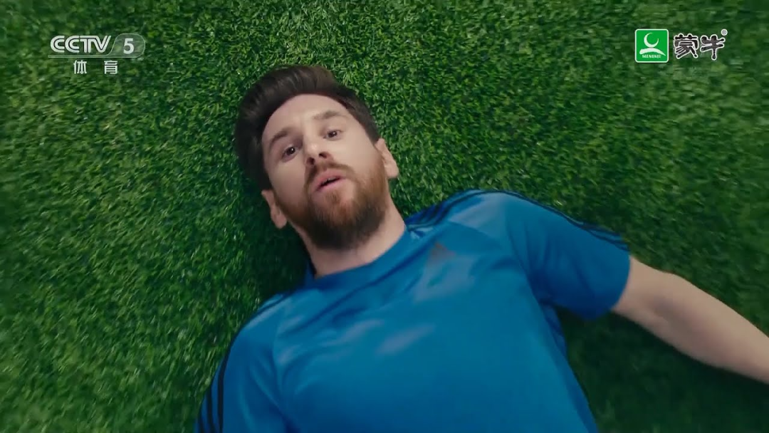 2018年世界杯期间引起网友二创热情的蒙牛×梅西广告